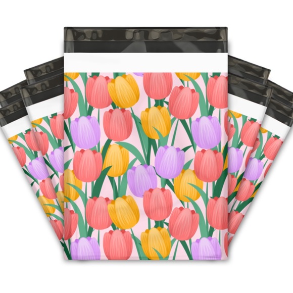 ( Last 1 )  25 10X13 Tulip Flower Poly Mailers PRICE IS FIRM CLEARANCE - Picture 6 of 6